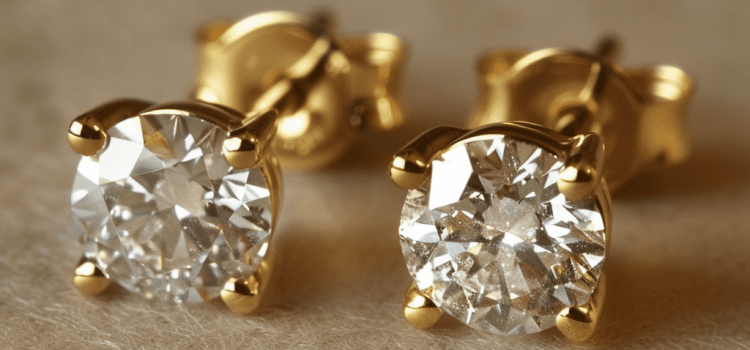 Diamond Stud Earrings:  Simple & Elegant